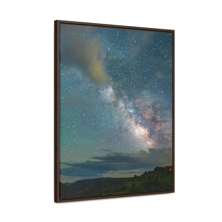 Milky Way Through the Clouds Part 1 - Canvas with Frame