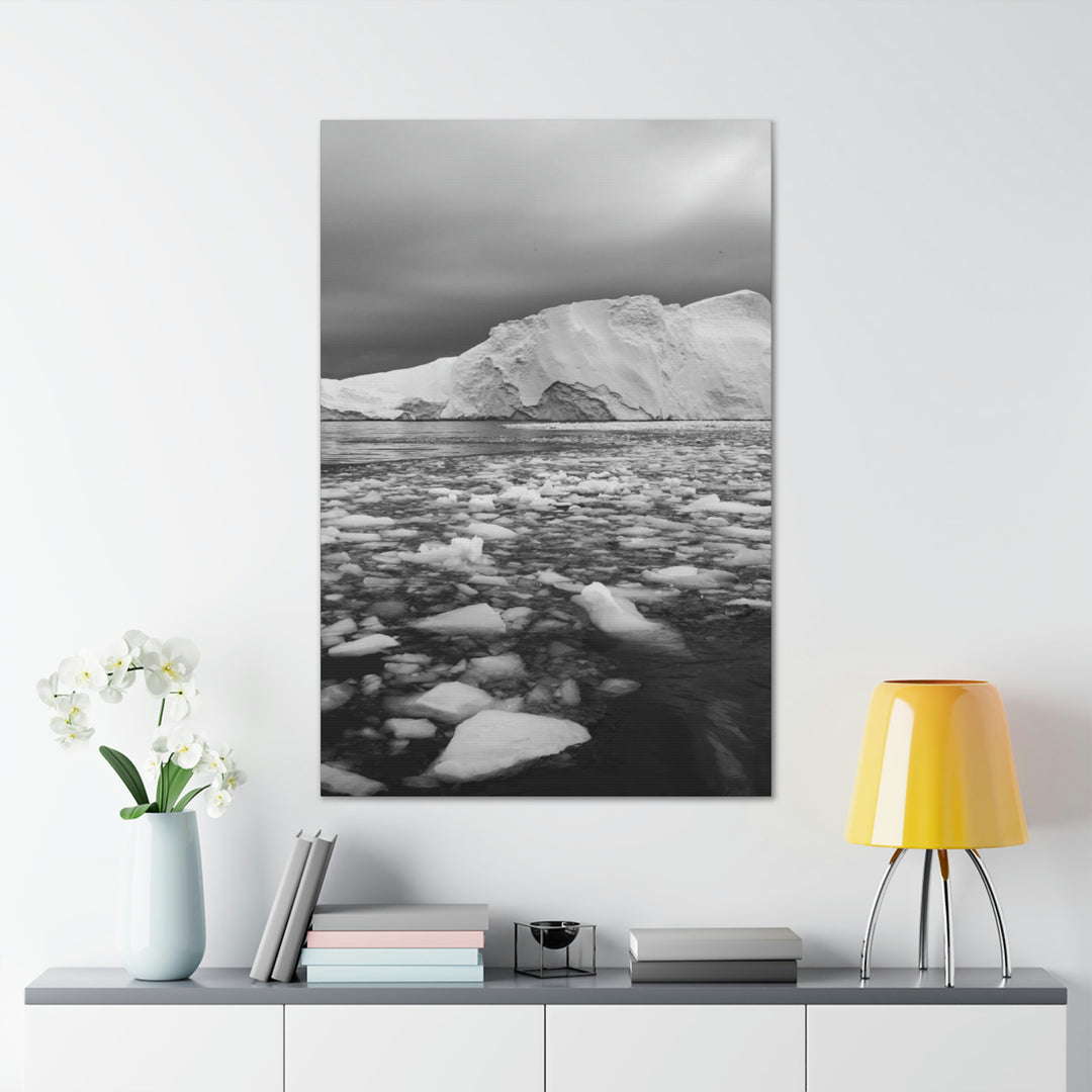 Lane of Ice In Black and White - Canvas