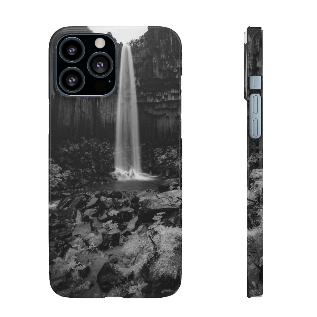 Svartifoss in Black and White - Phone Case