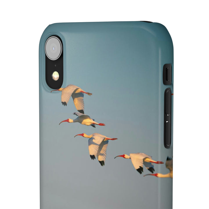 White Ibis in Flight - Phone Case