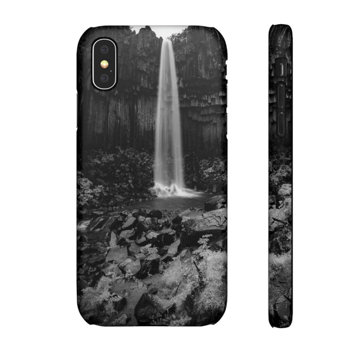 Svartifoss in Black and White - Phone Case