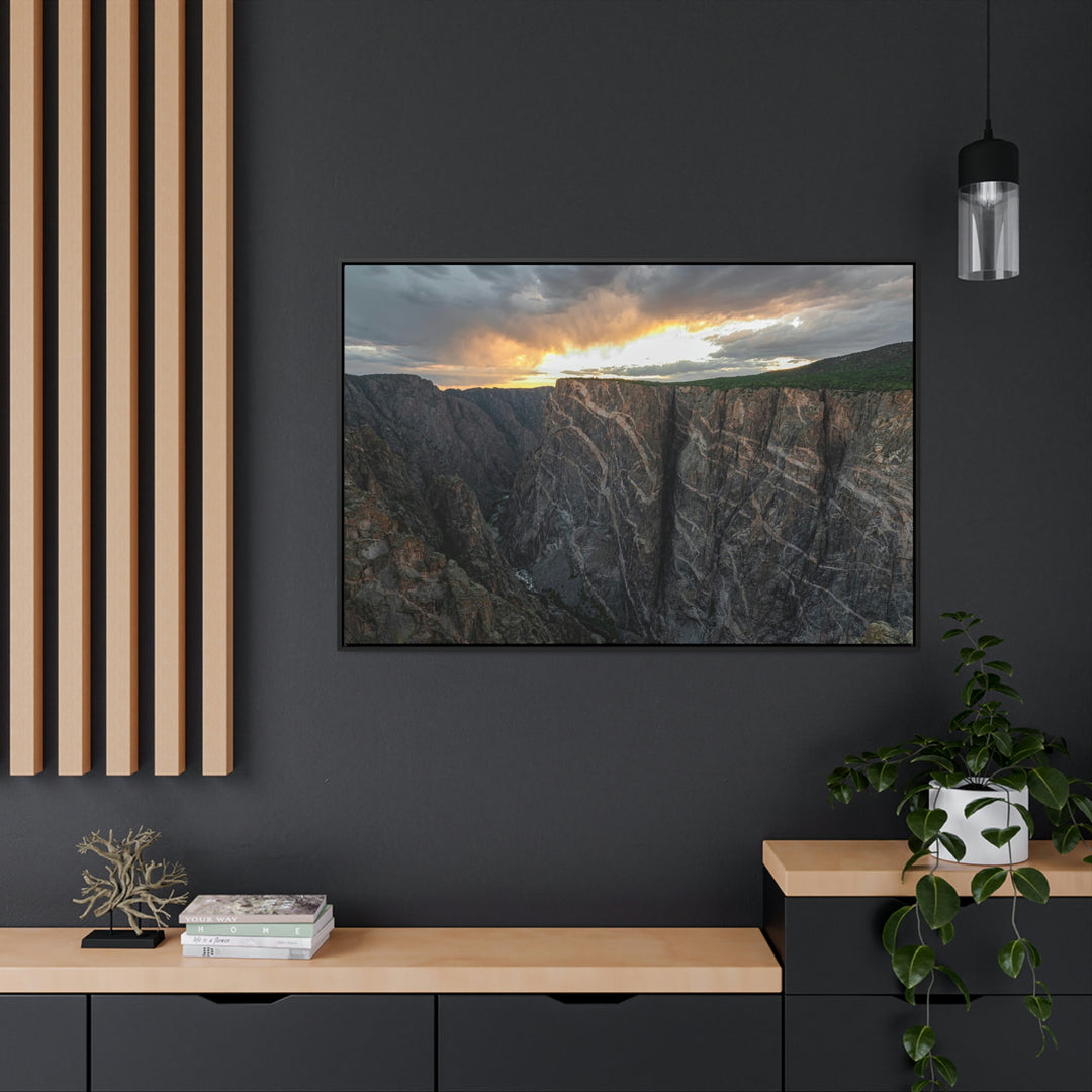 Painted Wall at Sunset Part 1 - Canvas with Frame