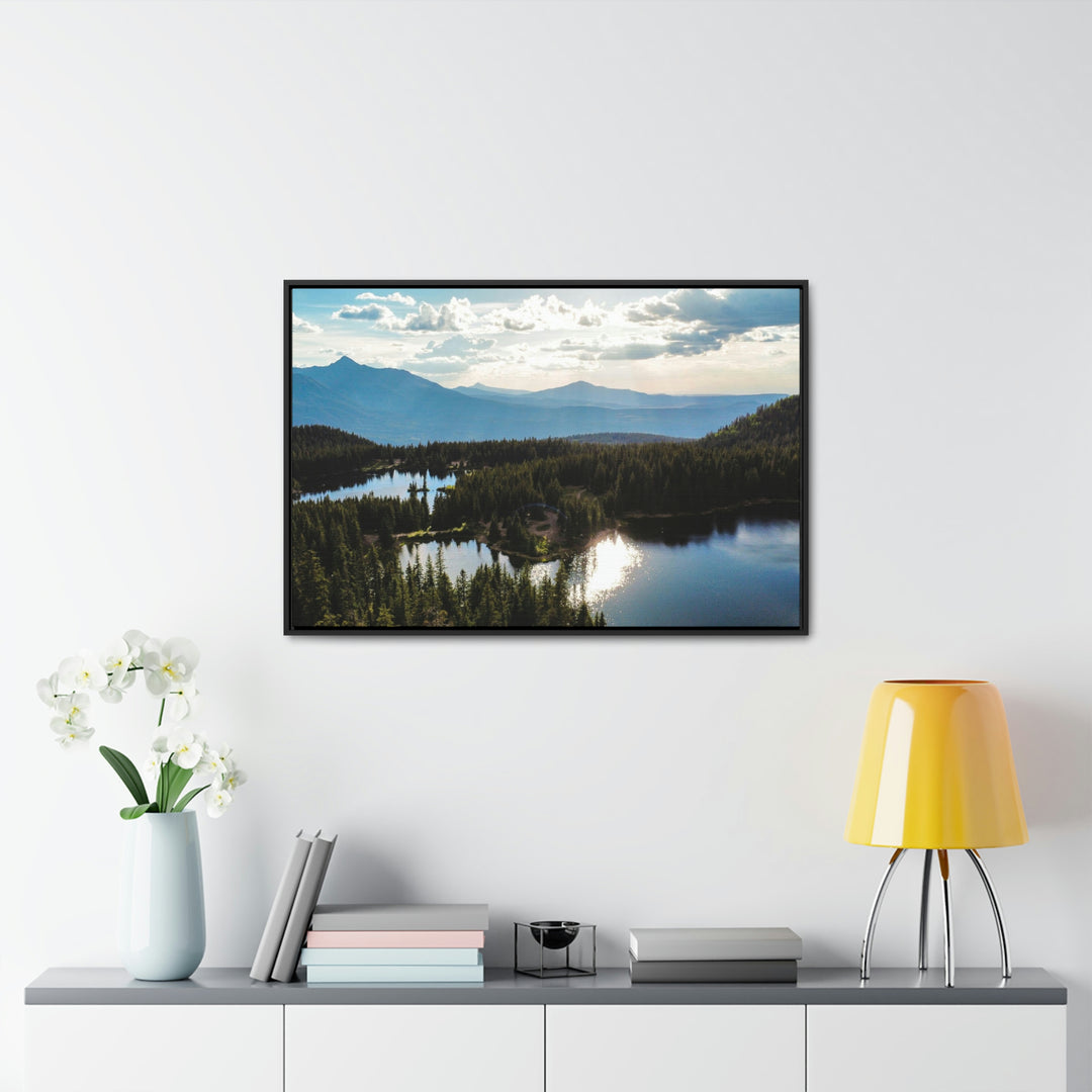 Cool Mountain Lakes - Canvas with Frame