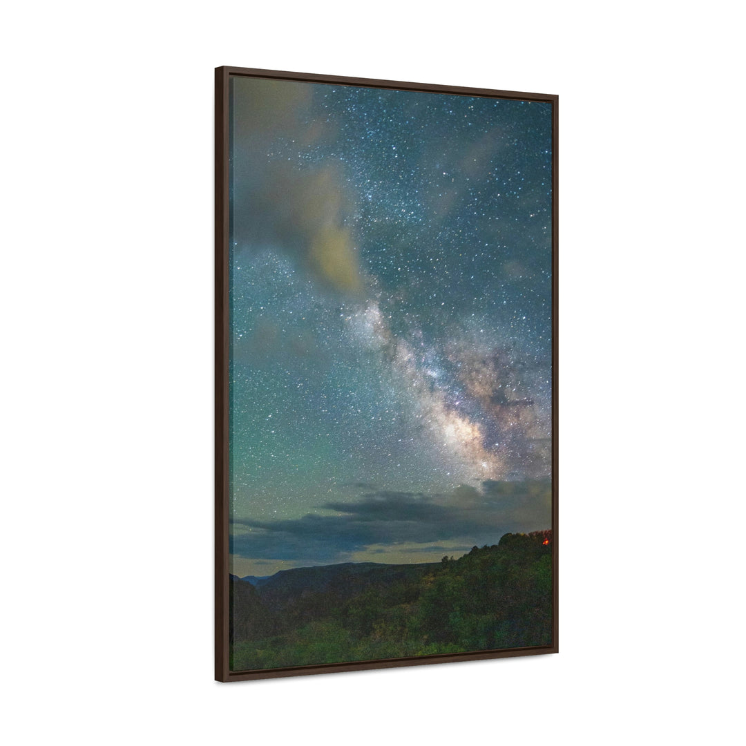 Milky Way Through the Clouds Part 1 - Canvas with Frame