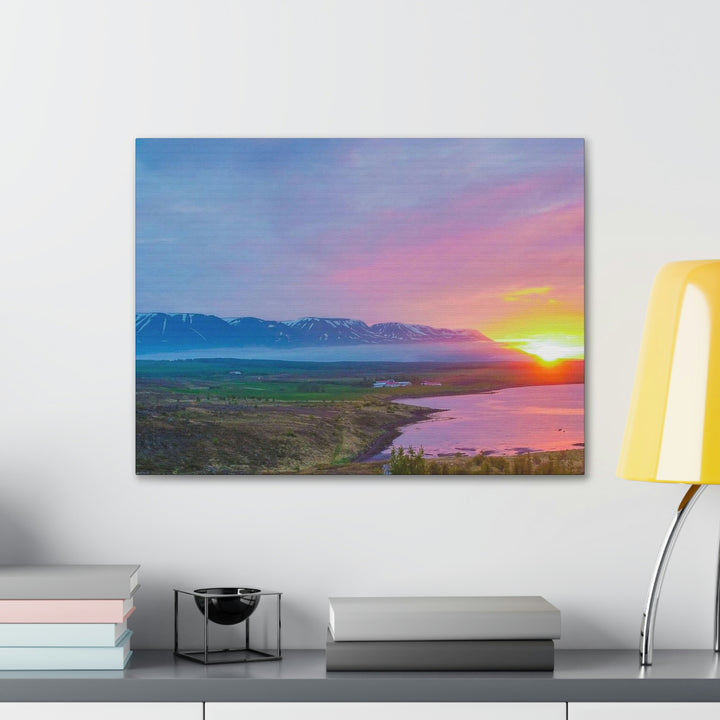 Sunset Over the Fjord Part 2 - Canvas