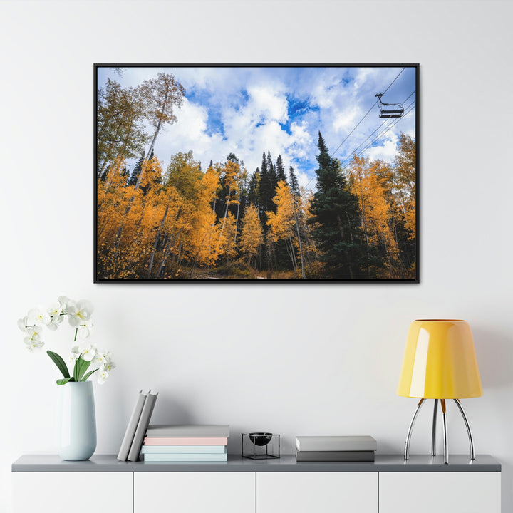 Chairlift in Suspension - Canvas with Frame