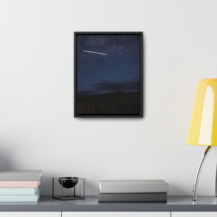 Starlink Above the Canyon - Canvas with Frame