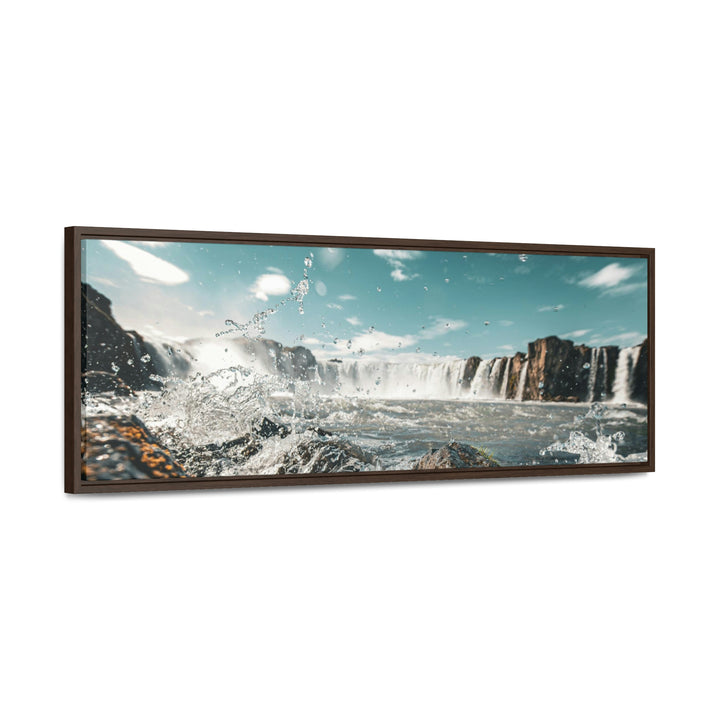 Goðafoss Splash - Canvas with Frame