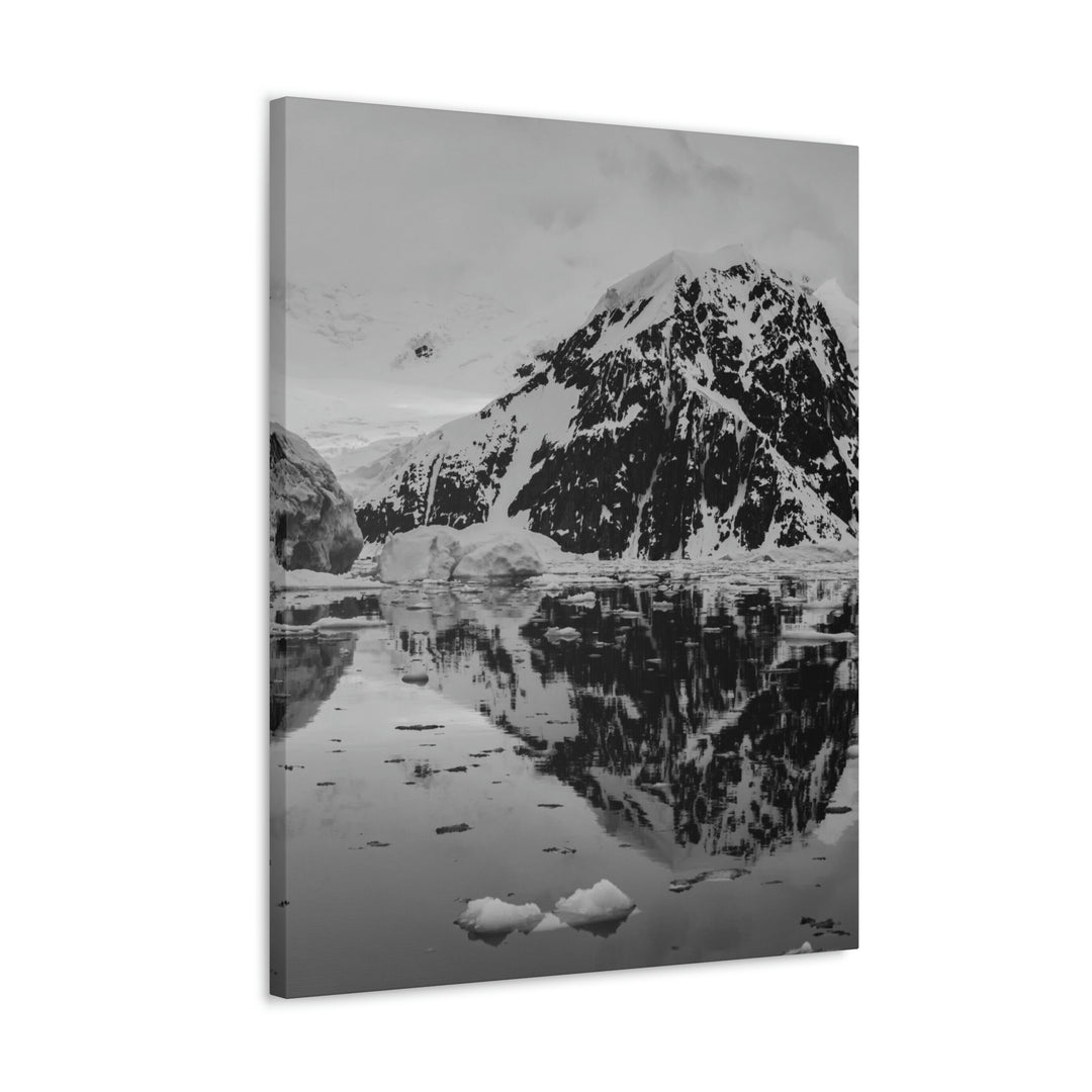 Reflected Calm in Black and White - Canvas