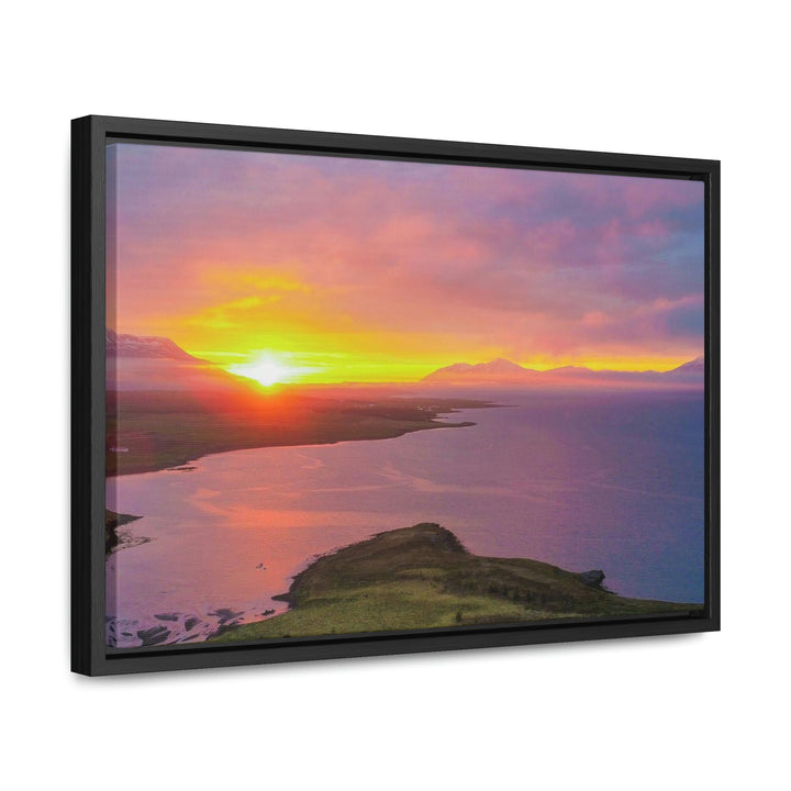 Sunset Over the Fjord Part 1 - Canvas with Frame