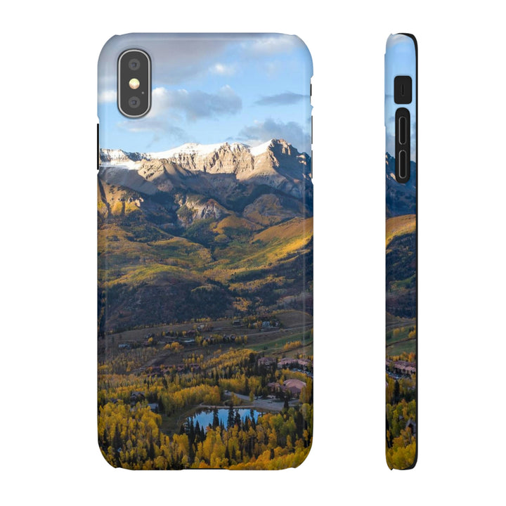 Glowing Mountainside - Phone Case