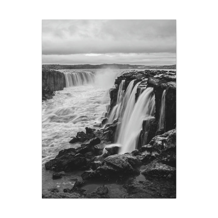 Selfoss in Black and White - Canvas