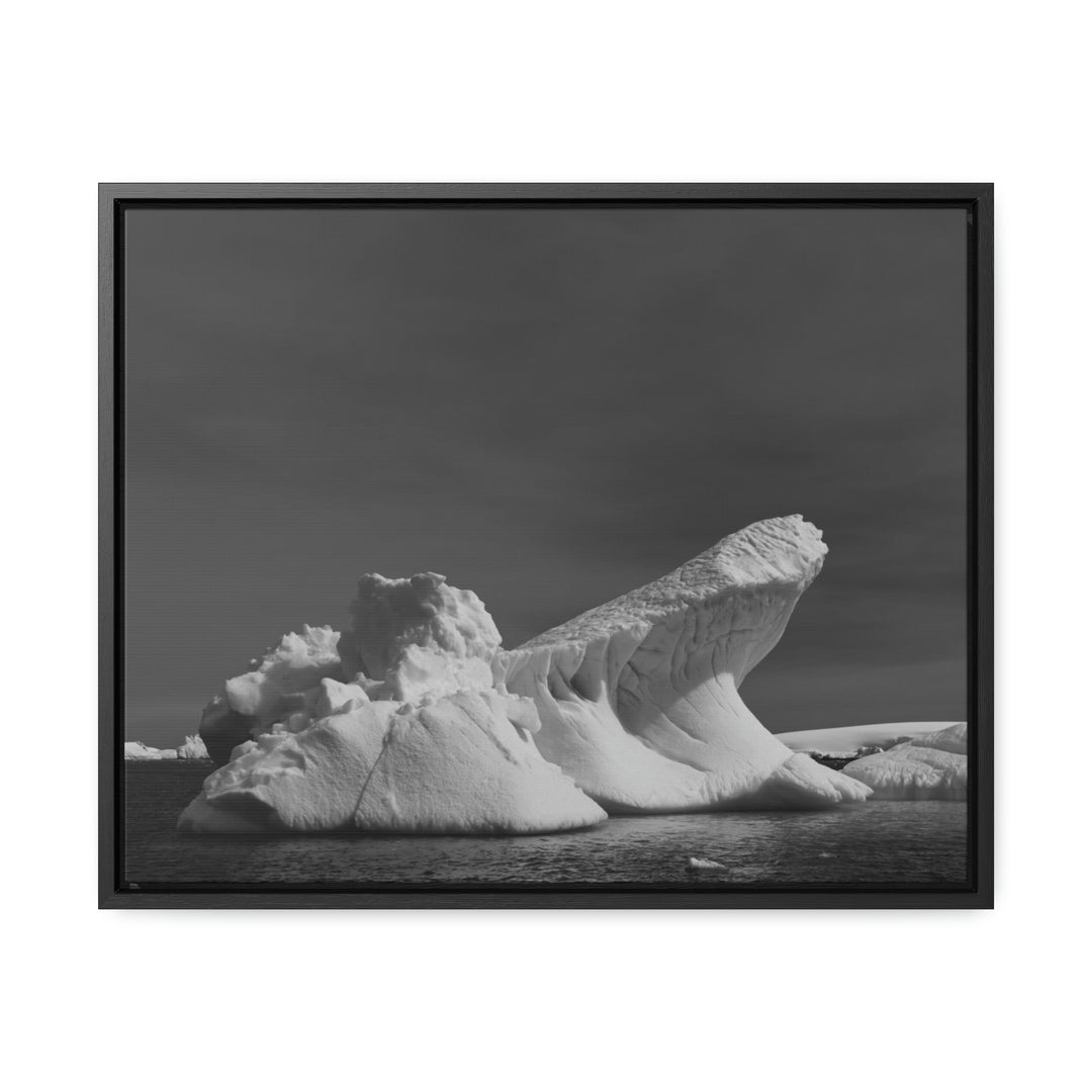 The Angles of an Iceberg in Black and White - Canvas with Frame