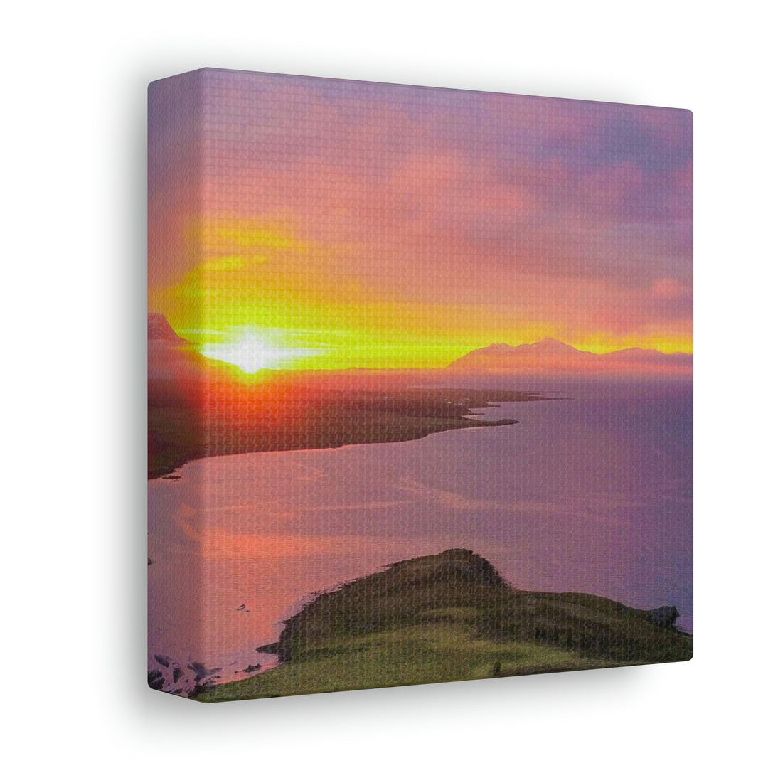 Sunset Over the Fjord Part 1 - Canvas