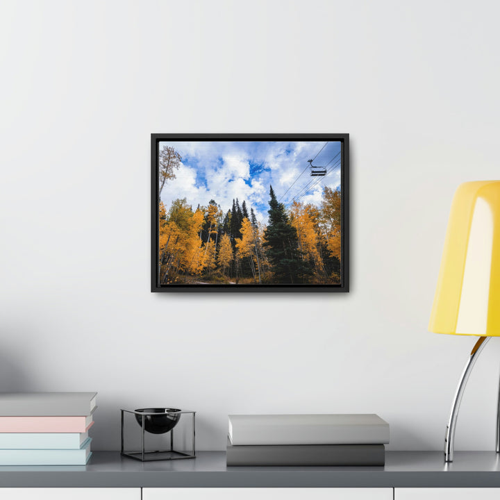 Chairlift in Suspension - Canvas with Frame