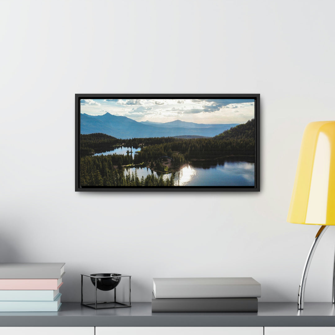 Cool Mountain Lakes - Canvas with Frame