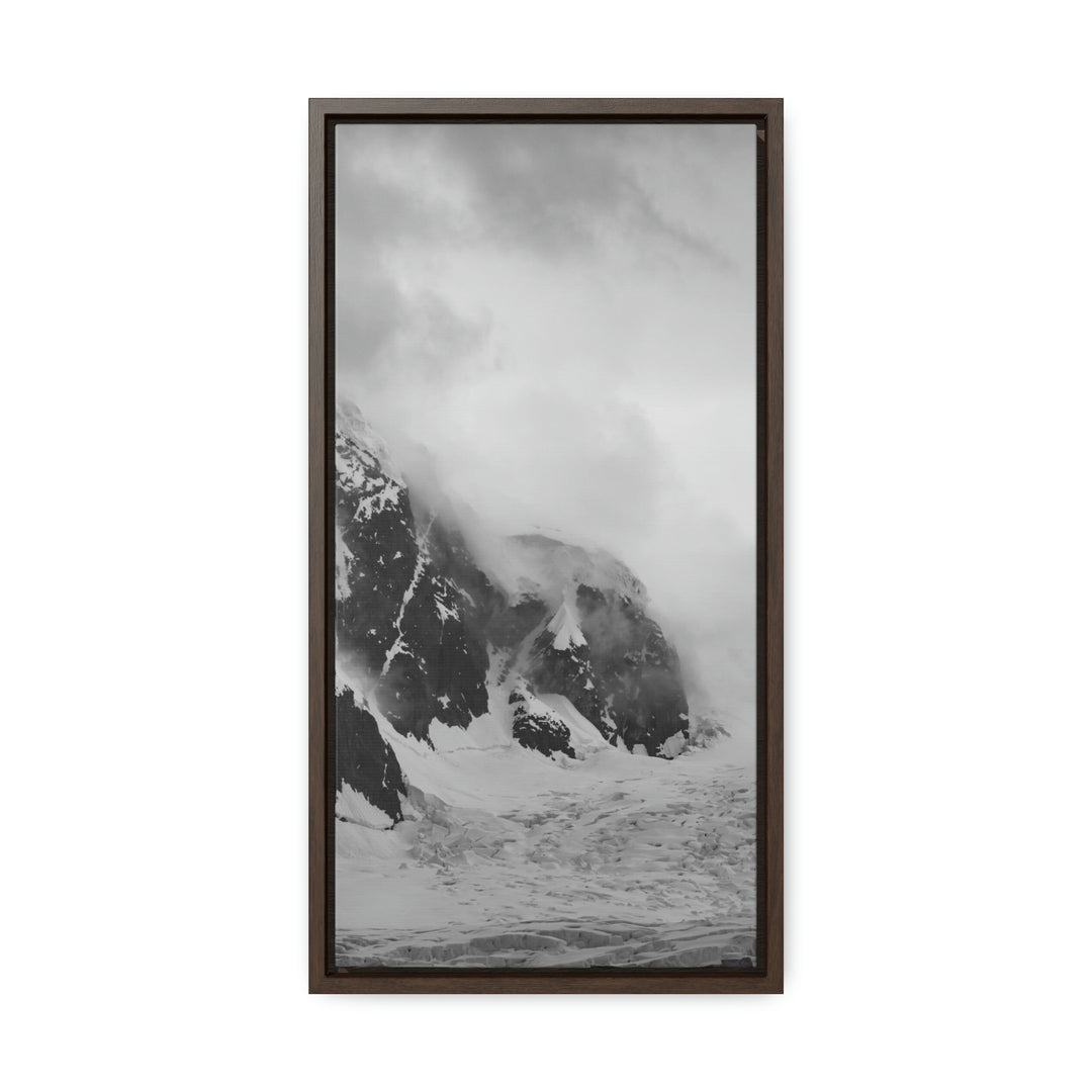 The Mist Descends in Black and White - Canvas with Frame