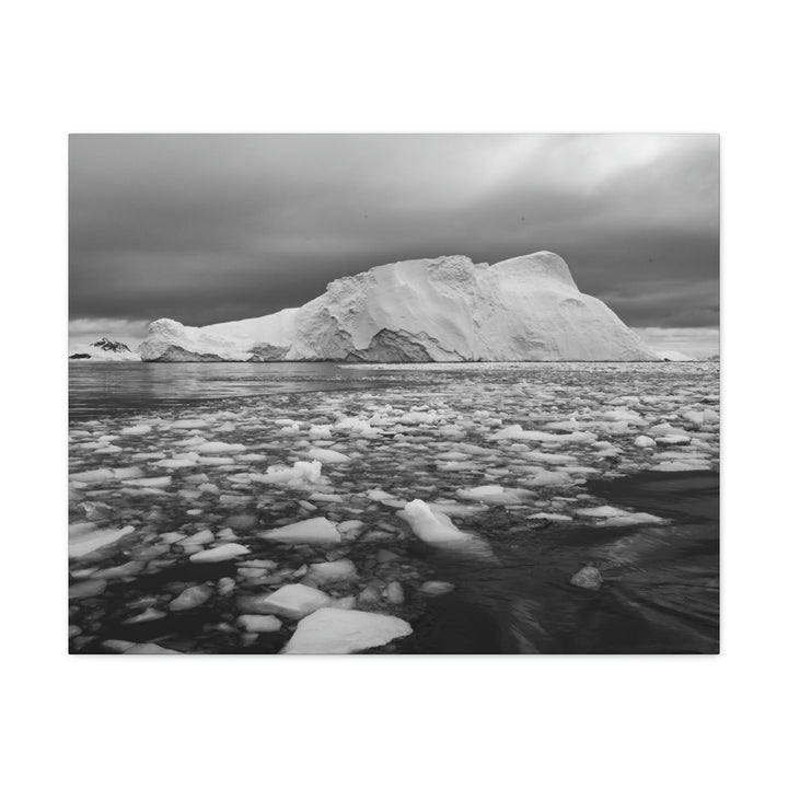 Lane of Ice In Black and White - Canvas