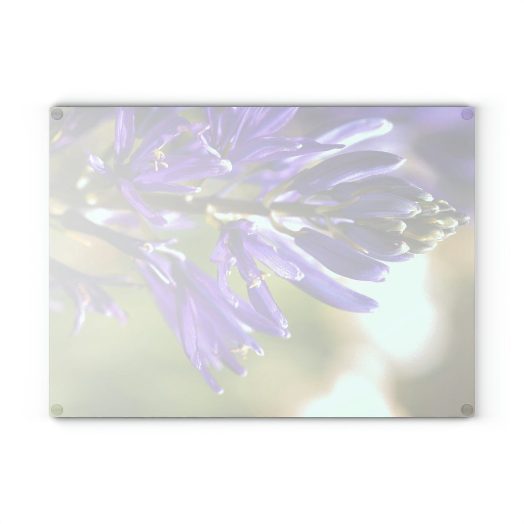 Camas in Bloom - Glass Cutting Board - Visiting This World