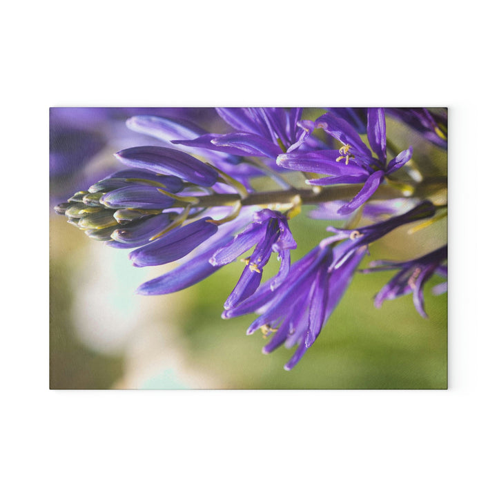 Camas in Bloom - Glass Cutting Board - Visiting This World