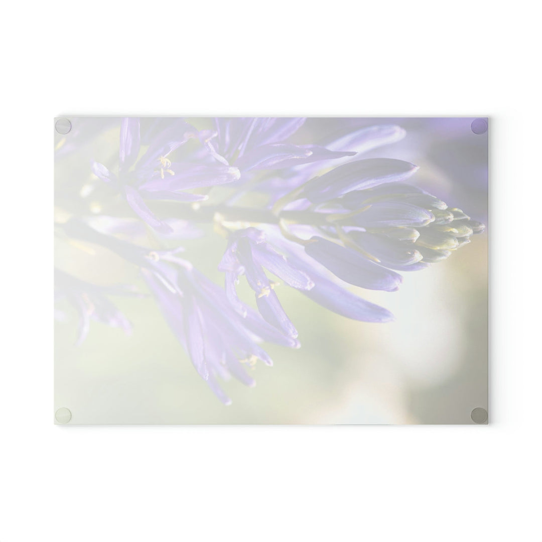 Camas in Bloom - Glass Cutting Board - Visiting This World