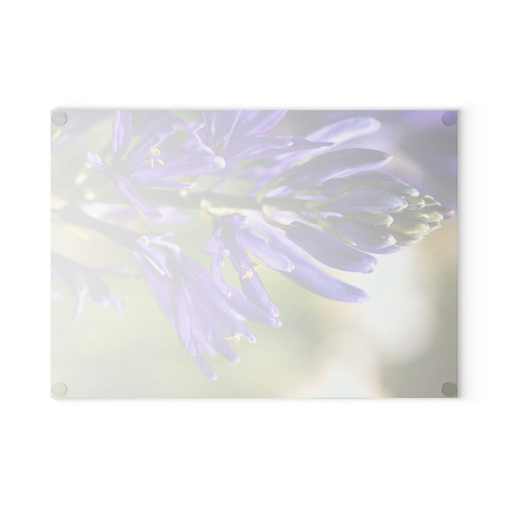 Camas in Bloom - Glass Cutting Board - Visiting This World