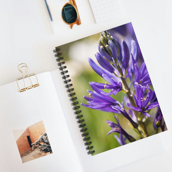 Camas in Bloom - Spiral Ruled Line Notebook - Visiting This World