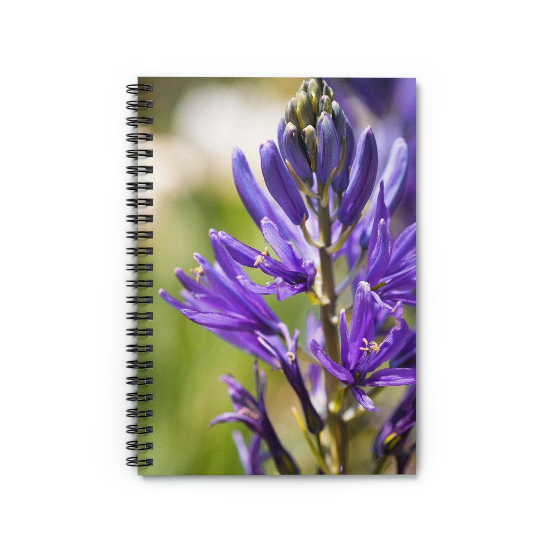 Camas in Bloom - Spiral Ruled Line Notebook - Visiting This World