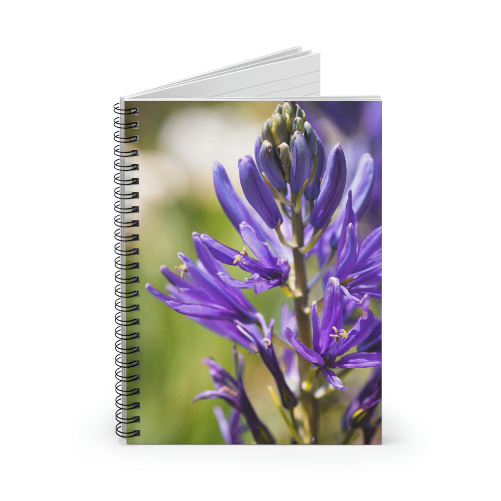 Camas in Bloom - Spiral Ruled Line Notebook - Visiting This World