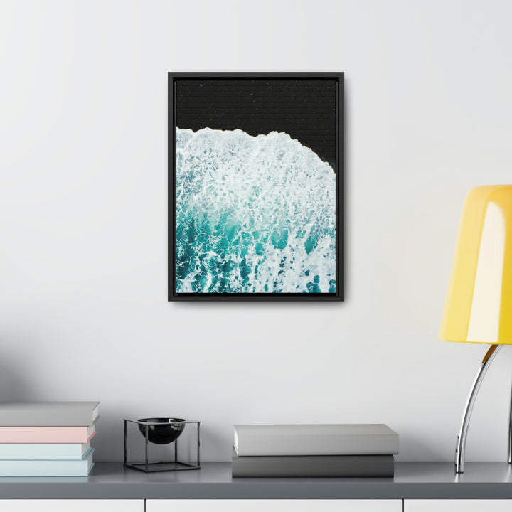 A Wave on Volcanic Sand - Canvas with Frame