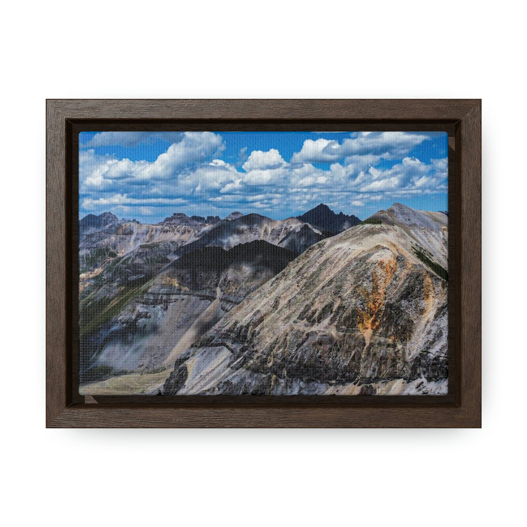 Imogene Pass From the Air - Canvas with Frame