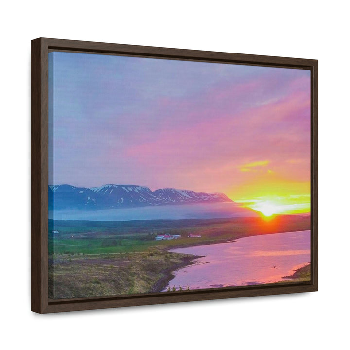 Sunset Over the Fjord Part 2 - Canvas with Frame