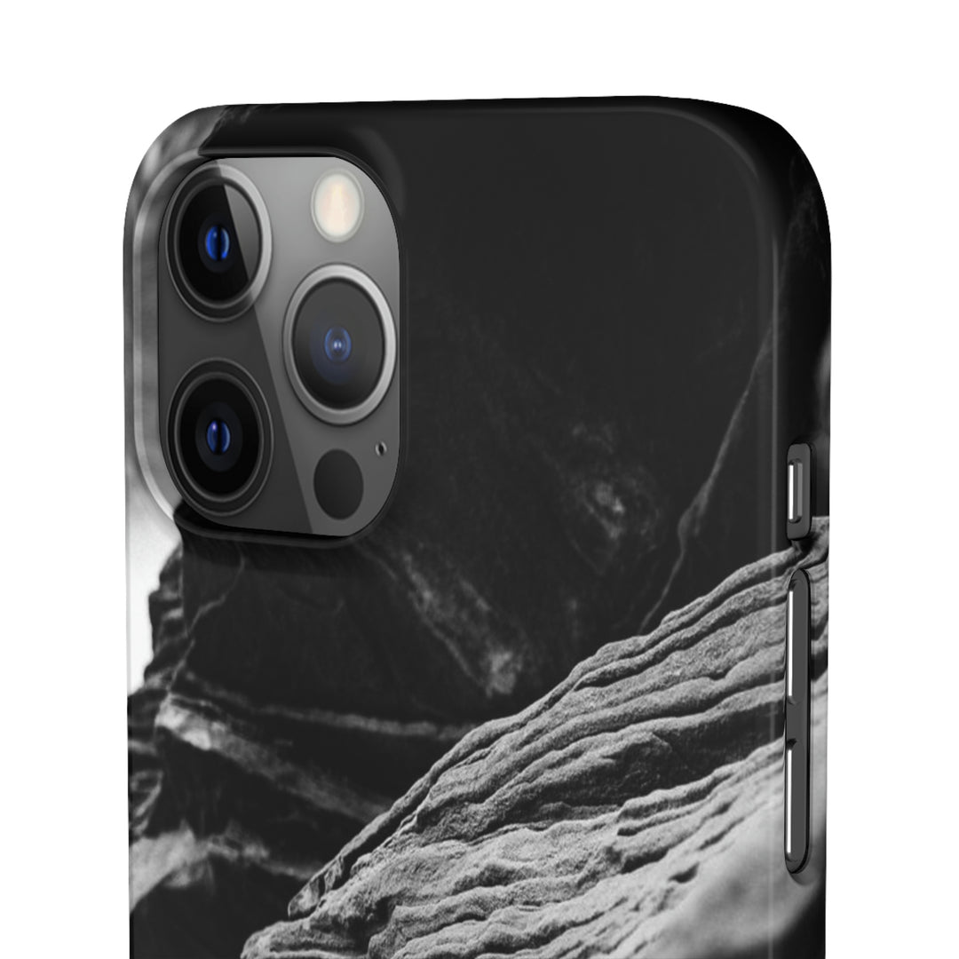 Layers of Rock in Black and White - Phone Case