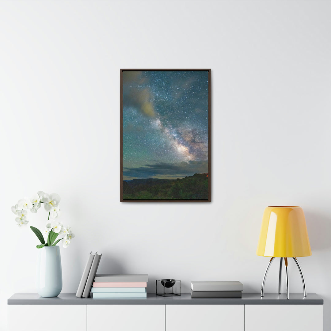 Milky Way Through the Clouds Part 1 - Canvas with Frame