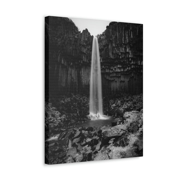 Svartifoss in Black and White - Canvas