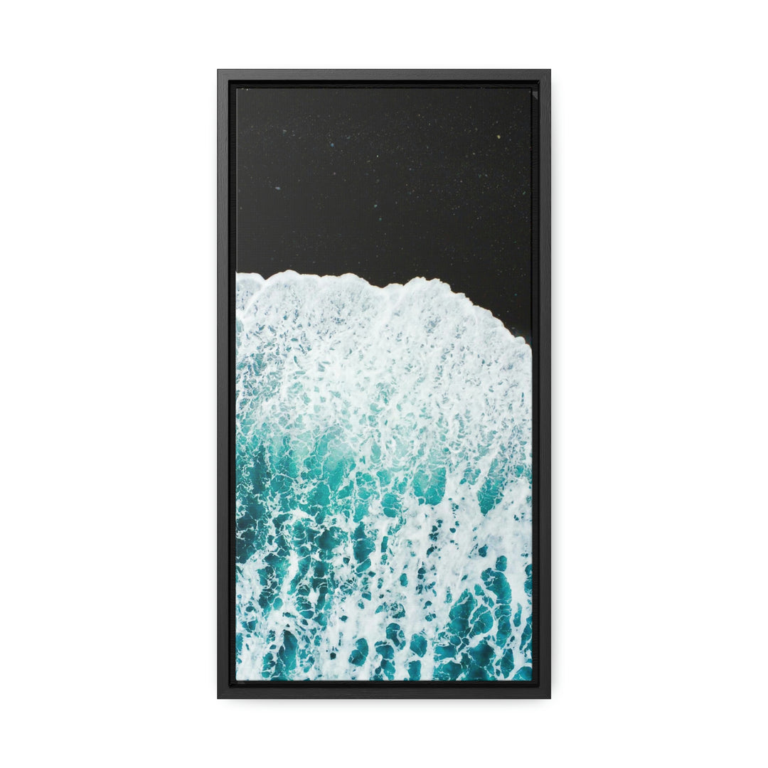 A Wave on Volcanic Sand - Canvas with Frame