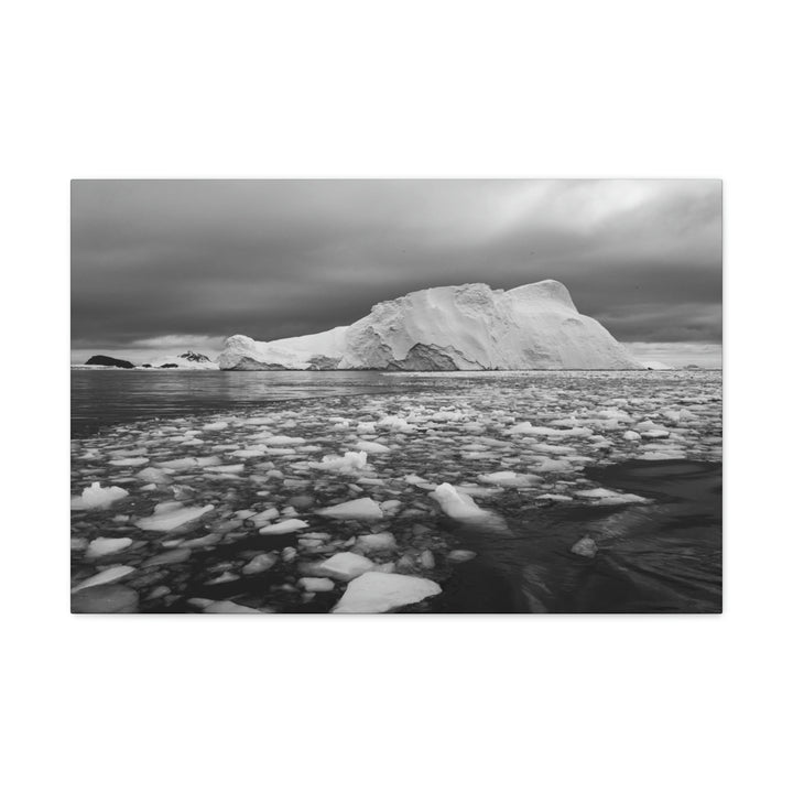 Lane of Ice In Black and White - Canvas