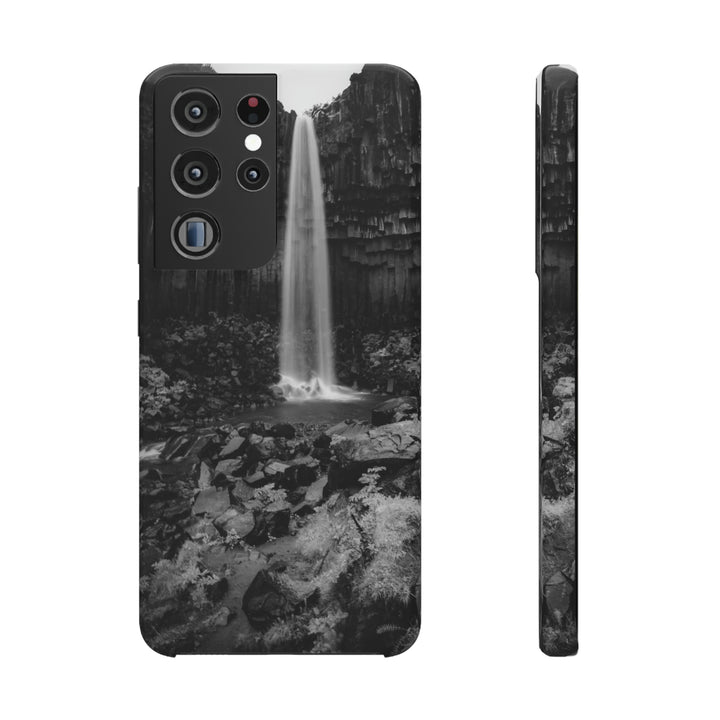 Svartifoss in Black and White - Phone Case