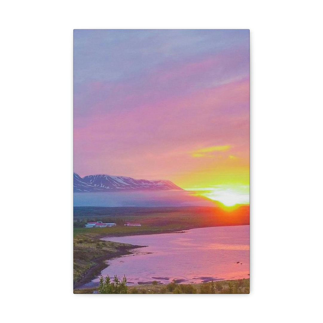 Sunset Over the Fjord Part 2 - Canvas