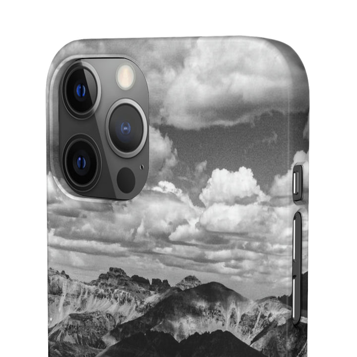 Imogene Pass From the Air in Black and White - Phone Case