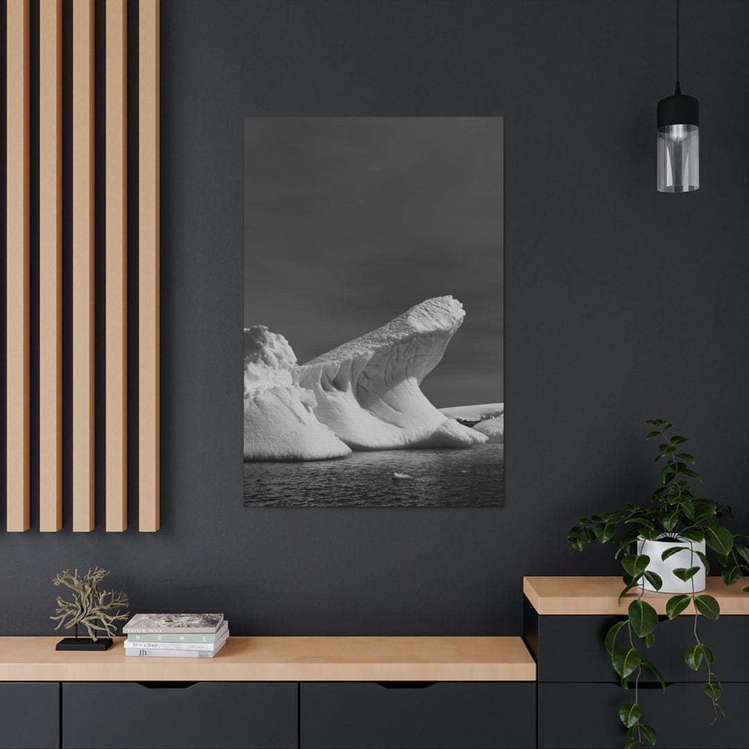 The Angles of an Iceberg in Black and White - Canvas