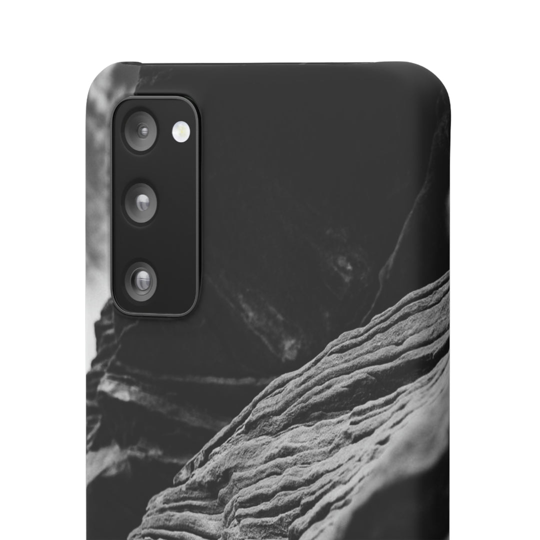 Layers of Rock in Black and White - Phone Case