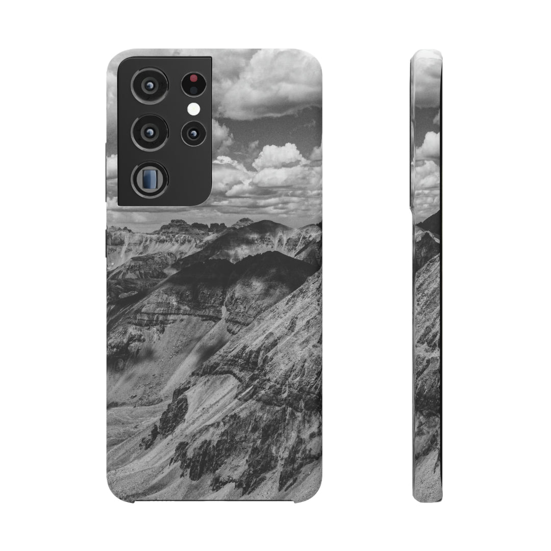 Imogene Pass From the Air in Black and White - Phone Case