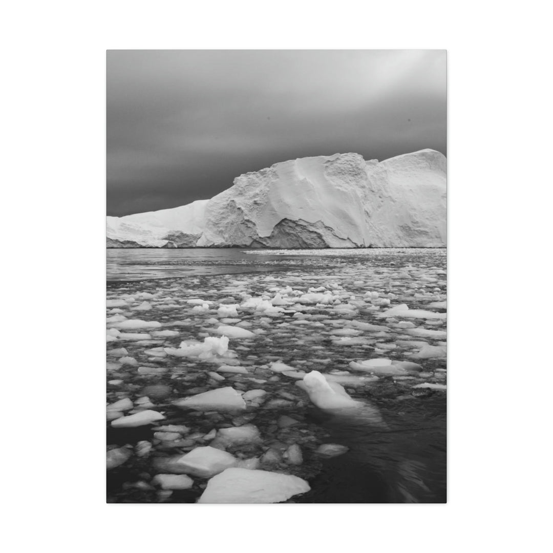 Lane of Ice In Black and White - Canvas