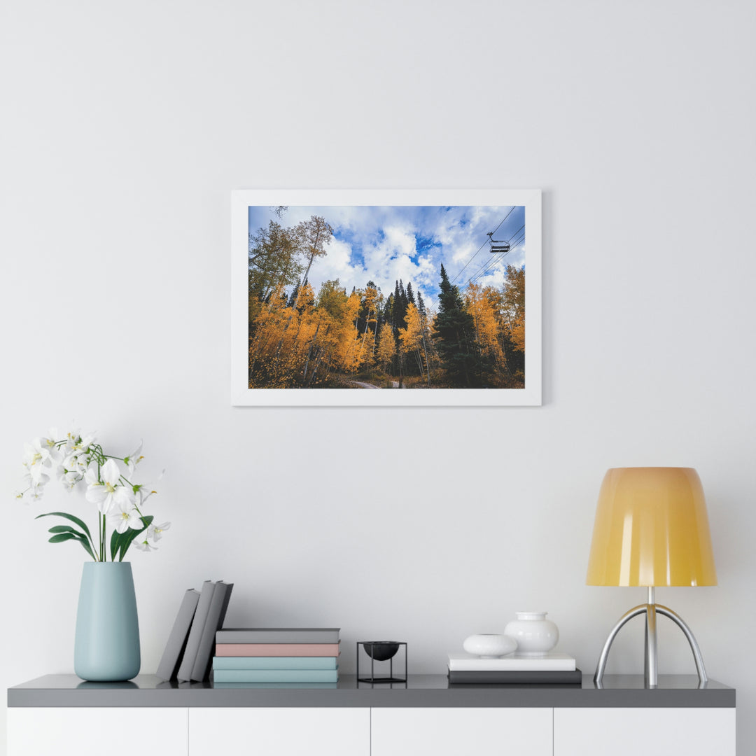 Chairlift in Suspension - Framed Print