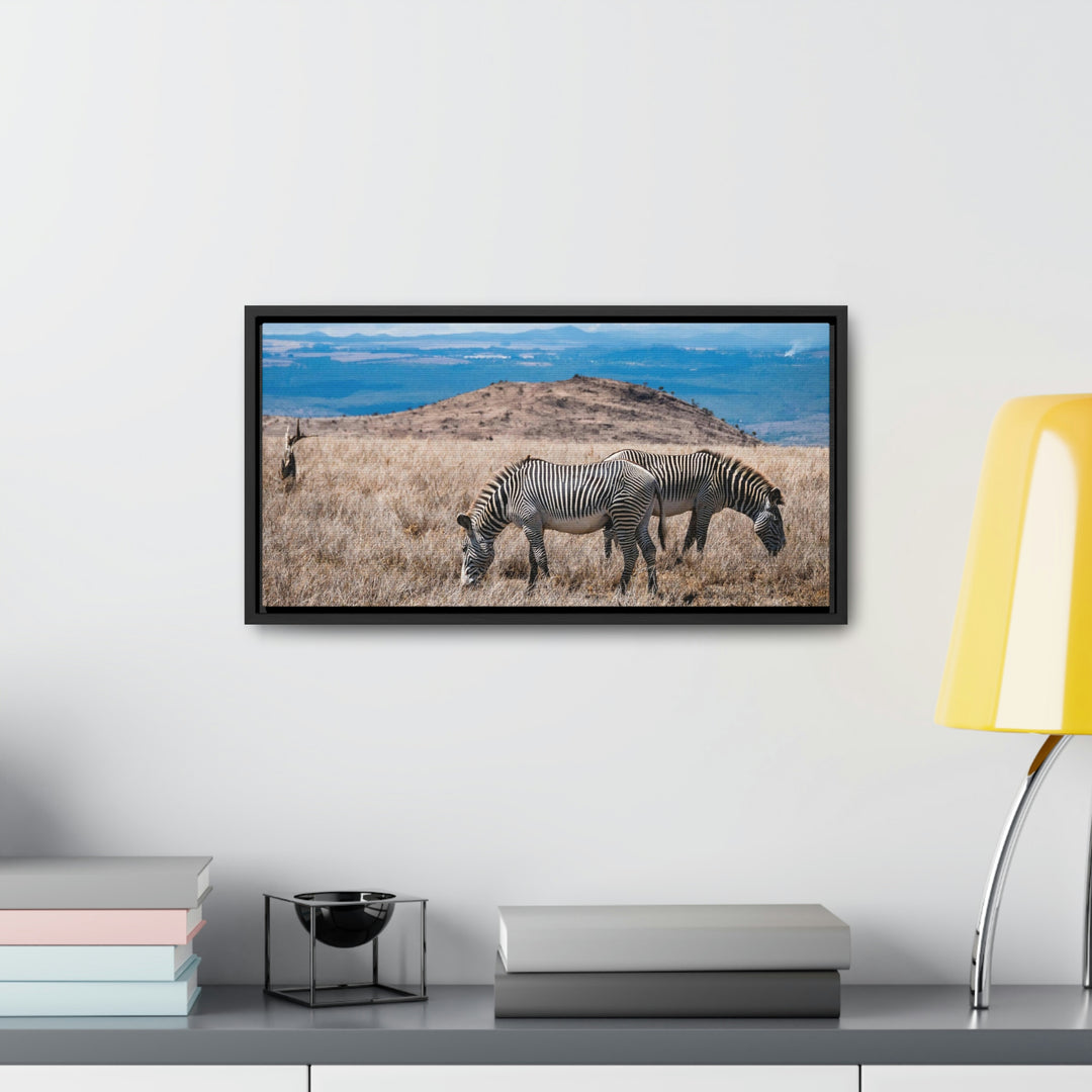 Zebra-Striped Expanse - Canvas With Frame