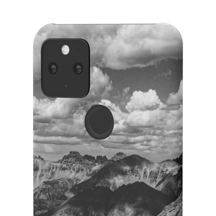 Imogene Pass From the Air in Black and White - Phone Case