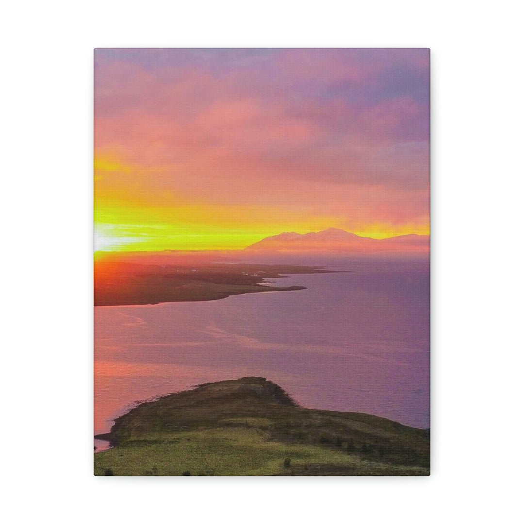 Sunset Over the Fjord Part 1 - Canvas