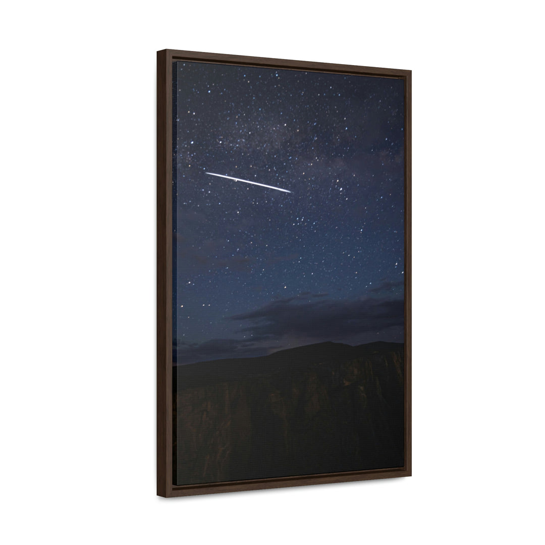 Starlink Above the Canyon - Canvas with Frame