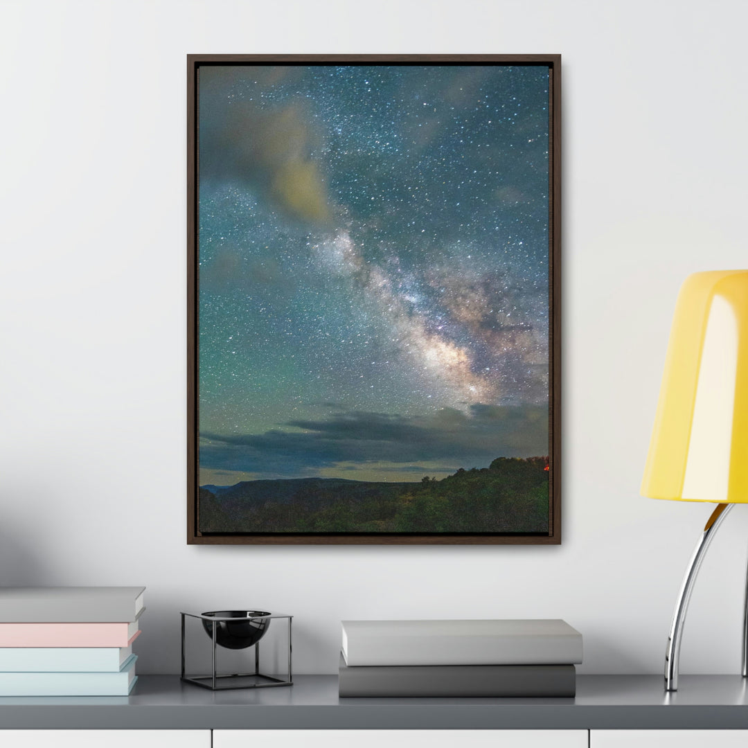 Milky Way Through the Clouds Part 1 - Canvas with Frame